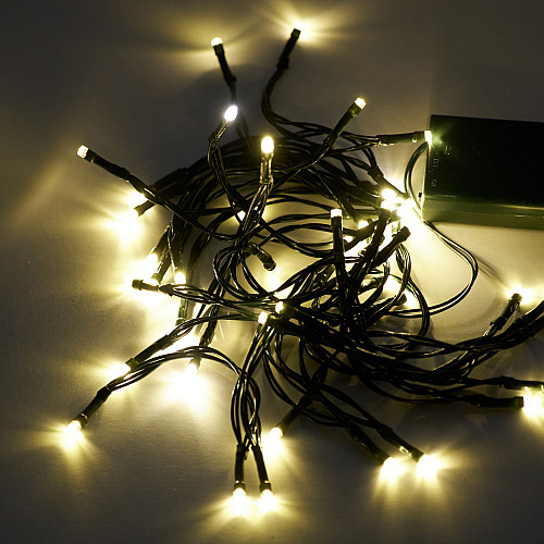 Гірлянда на батарейках 50 LED 1 режим - статичний 3,5 м біла тепла