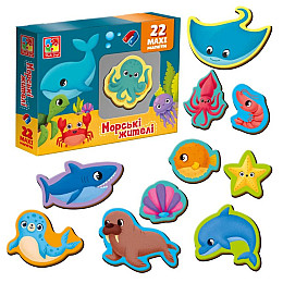 Настільна гра для дітей "Набір магнітів. Морські мешканці" Vladi Toys VT3106-27