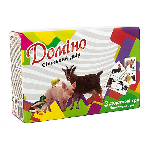 Настільна гра Доміно "Сільський двір" Strateg 30766 укр.