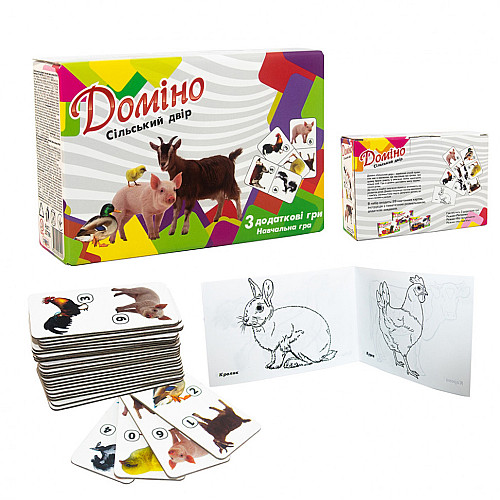 Настільна гра Доміно "Сільський двір" Strateg 30766 укр.