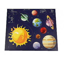 Игра с многоразовыми наклейками Умняшка "Карта звездного неба" укр. КП-007 KP-007