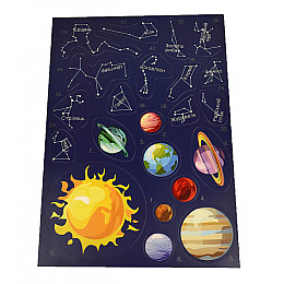 Игра с многоразовыми наклейками Умняшка "Карта звездного неба" укр. КП-007 KP-007