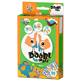 Настільна розважальна гра "Doobl Image" Danko Toys DBI-02 міні укр Тварини