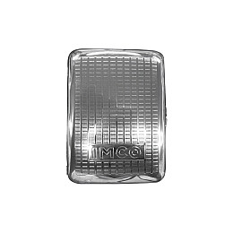 Портсигар Imco Zigaretten Etui хром з логотипом на 16 стандартних сигарет 9 x 6.5 x 1.5 см Сріблястий (IM1800310)