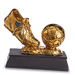 Статуэтка наградная спортивная Футбол Бутса с мячом C-3793-B2 FDSO Золотой (33508286)