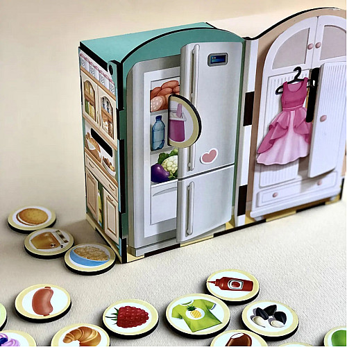 Дерев'яна настільна гра "Смачне-несмачне" Ubumblebees ПСФ091 PSF091 сортер-комодик