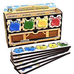 Дерев'яна настільна гра "Кольори" Ubumblebees ПСД071 PSD071 сортер-комодик