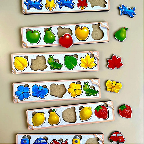 Дерев'яна настільна гра "Кольори" Ubumblebees ПСД071 PSD071 сортер-комодик