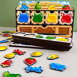 Дерев'яна настільна гра "Кольори" Ubumblebees ПСД071 PSD071 сортер-комодик