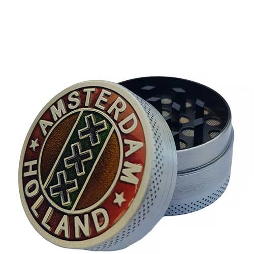 Гриндер для измельчения табака ASHTRAY Амстердам HL-243 HOLAND XXX 40х25 мм Silver (10904-hbr)