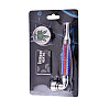 Гриндер для подрібнення тютюну + трубка Lighter HL-YD-780 Silver Blue Red (10914-hbr)