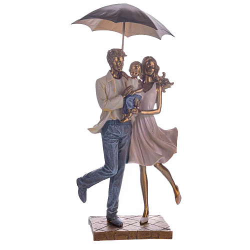 Статуэтка Семья под зонтом 31 см Lefard 35815