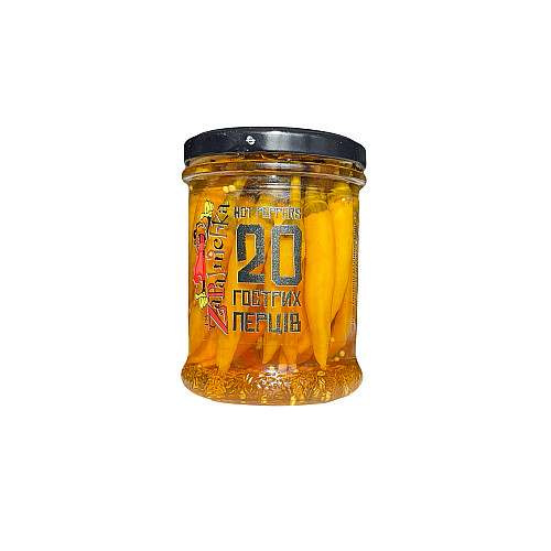 Перец гострий маринований ZaPalnichka 20 шт 212 г Жовтий (ZGM20PCS)