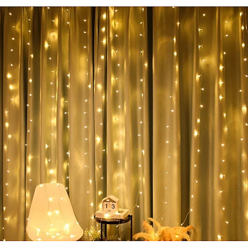 Гирлянда Штора No Brand 300х300см 400 LED Теплый белый (1502805561)