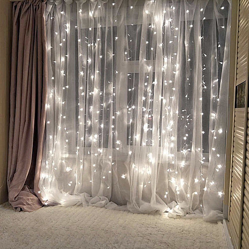Гирлянда Штора No Brand 300х300 см 400 Led Холодный белый (1502807371)