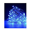 Світлодіодна гірлянда нитка на батарейках Lampiki Краплі роси на 50 Led 5 м Синя