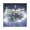 Светодиодная гирлянда нить на батарейках Lampiki Капли росы на 50 Led 5 м Холодный белый