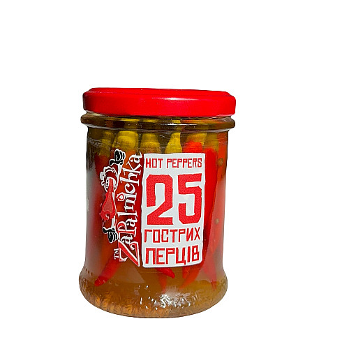 Перец гострий маринований ZaPalnichka 25 шт 212 г Червоний (ZaPaPGMR25)