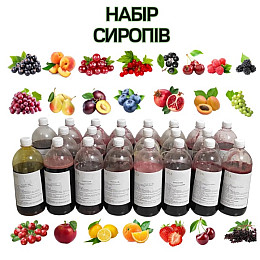 Дегустаційний набір сиропів Eva 22 смаку по 1 кг