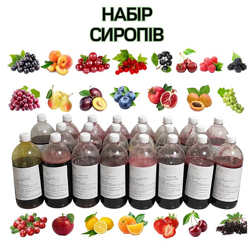 Дегустаційний набір сиропів Eva 22 смаку по 1 кг
