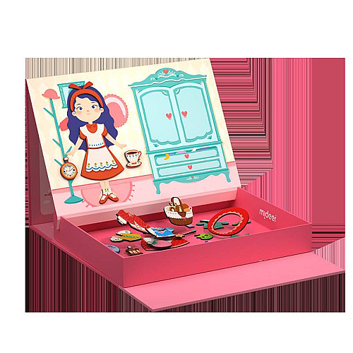 Магнітна книга дошка MiDeer Дівчинка 2в1 Різнокольорова (MD3233)