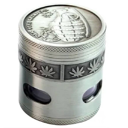 Гриндер для измельчения табака Changfeng D&K Гранаты DK-5081-X4 Silver 4 (15709-hbr)