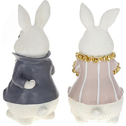 Парочка Пасхальных Кроликов 12х10.5х25 см BonaDi Разноцветный DP186285