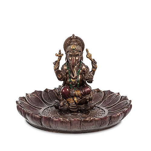 Статуєтка-підставка Ganesha для благовонів 9х12х12 см Veronese Різнокольоровий AL229032