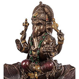 Статуєтка-підставка Ganesha для благовонів 9х12х12 см Veronese Різнокольоровий AL229032