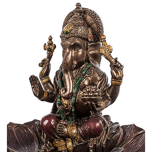 Статуєтка-підставка Ganesha для благовонів 9х12х12 см Veronese Різнокольоровий AL229032