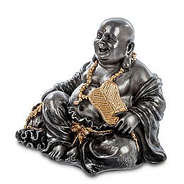 Cтатуэтка колекційна символ благополуччя та веселощів Хотей Veronese 9х11х7 см Сріблястий AL229033