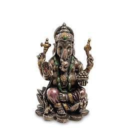 Cтатуэтка колекційна Бог мудрості та благополуччя Ganesh 8х5х5 см Veronese Коричневий AL229035