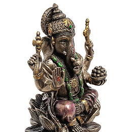 Cтатуэтка колекційна Бог мудрості та благополуччя Ganesh 8х5х5 см Veronese Коричневий AL229035