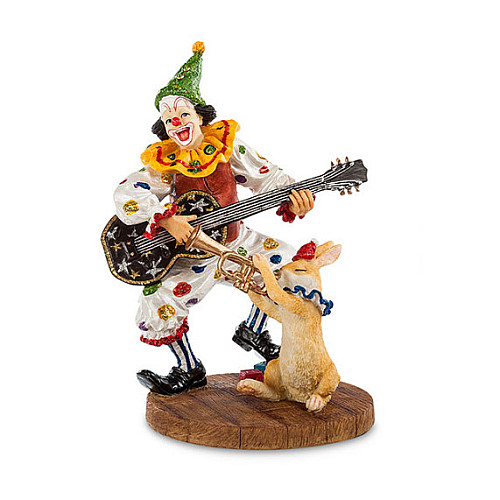 Cтатуэтка колекційна Клоун з гітарою Veronese 16х12х9 см Різнокольоровий AL229041