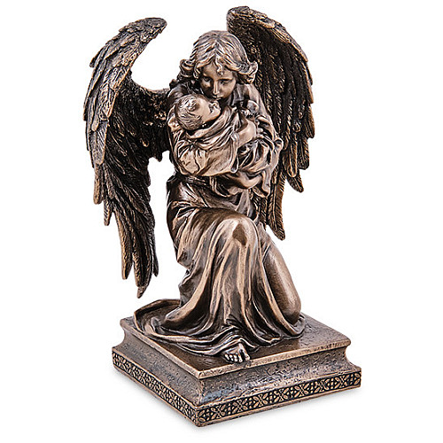 Cтатуэтка колекційна Ангел-Охоронець 18х12 см Veronese Коричневий AL229052