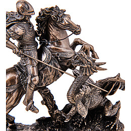 Cтатуэтка колекційна Георгій Переможець 15,5х16,5х8 см Veronese Коричневий AL229063