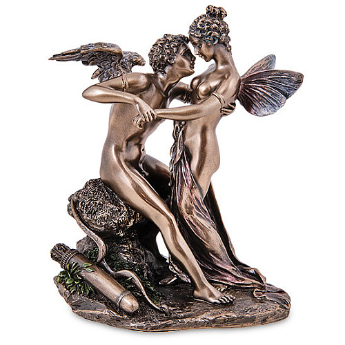 Cтатуэтка колекційна символ любові Амур і Психея 17х13 см Veronese Коричневий AL229065