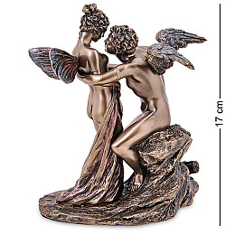 Cтатуэтка колекційна символ любові Амур і Психея 17х13 см Veronese Коричневий AL229065
