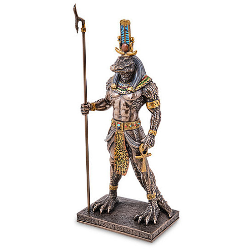 Cтатуэтка колекційна Sebek Бог води захисник Богів і людей 28 см Veronese Коричневий AL229067