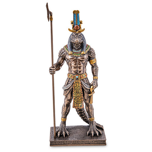 Cтатуэтка колекційна Sebek Бог води захисник Богів і людей 28 см Veronese Коричневий AL229067