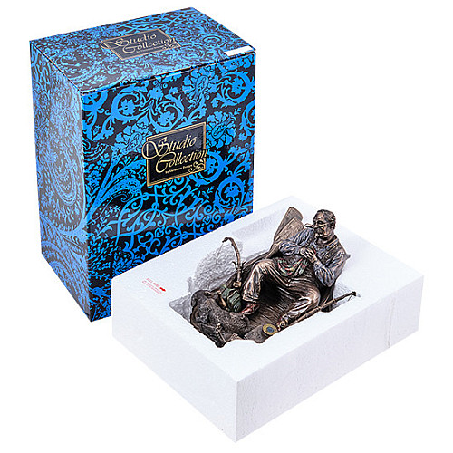 Cтатуэтка колекційна Рибак у човні Veronese 22х10х16 см Коричневий AL229085