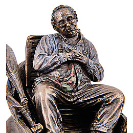 Cтатуэтка колекційна Рибак у човні Veronese 22х10х16 см Коричневий AL229085