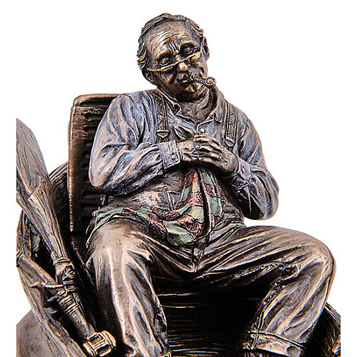 Cтатуэтка колекційна Рибак у човні Veronese 22х10х16 см Коричневий AL229085