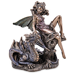 Cтатуэтка колекційна Фея з Драконом Veronese 18х16х12 см Різнокольоровий AL229091