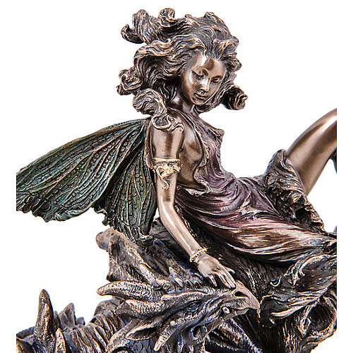 Cтатуэтка колекційна Фея з Драконом Veronese 18х16х12 см Різнокольоровий AL229091