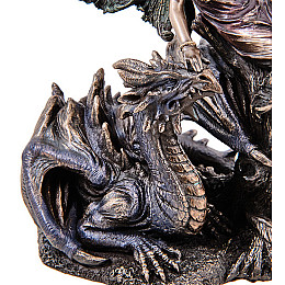 Cтатуэтка колекційна Фея з Драконом Veronese 18х16х12 см Різнокольоровий AL229091