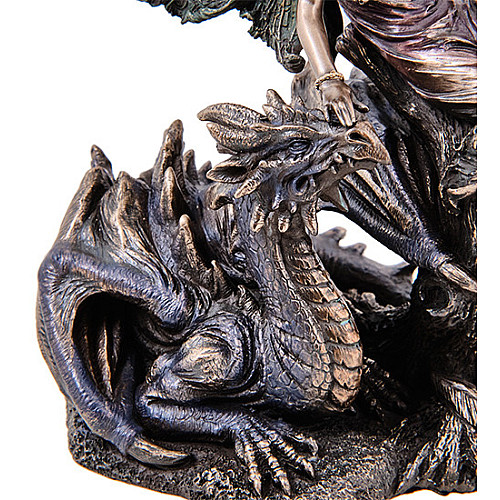 Cтатуэтка колекційна Фея з Драконом Veronese 18х16х12 см Різнокольоровий AL229091