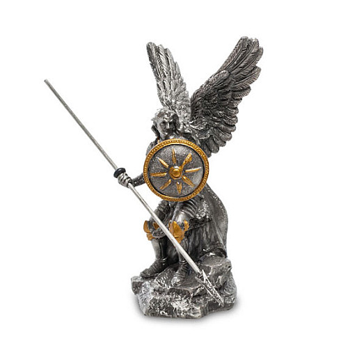 Настільна міні фігурка Святого Архангела Рафаїла 9.5 см Veronese Сріблястий AL229097
