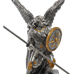 Настільна міні фігурка Святого Архангела Рафаїла 9.5 см Veronese Сріблястий AL229097