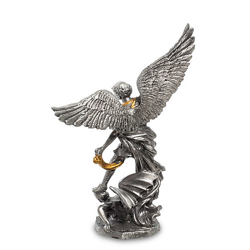 Настільна міні фігурка Святого Архангела Михаїла 10 см Veronese Сріблястий AL229098